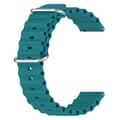 Miniatyrbilde 2 av 5: For Garminmove Luxe 20mm Ocean Style Silikon Solid Color Watch Band Green