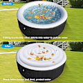 Miniatyrbild 5 av 5: Uppblåsbart Lock för Bubbelpool | Spabad Lock | Platt Vikbart Lock med Handtag för Bubbelpool | Utomhus Regntätt Lock Vikbart Skydd med Värmeisolering För