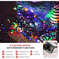 Miniatyrbilde 2 av 5: Julelys 220 LED Flerfarget 25M 82Ft, 8 Moduser Blinkende Lys Innendørs Utendørs Dekorasjon Plug-in Vanntett Kan Skjøtes
