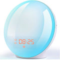 Miniatyrbillede 1 af 5: Vækkeur Sunrise Alarm Clock Wake Up Light 7 Farve Atmosfære Lampe