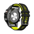 Miniatyrbilde 5 av 5: For Garmin Fenix ​​6x tofarget silikon klokkerem Black Yellow