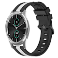 Miniatyrbilde 1 av 5: For Garmin Garminmove Luxe 20 mm vertikalt tofarget silikonklokkebånd Black-White