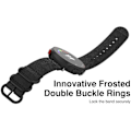 Miniatyrbilde 3 av 4: Tykk lerret nylonrem for Garmin Fenix 5/fenix 6 (22mm svart)