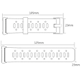Miniatyrbild 4 av 5: För Fitbit Ionic Two-tone Silicone Watch Band med spänne Orange - Grey