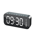 Miniatyrbild 1 av 4: Multifunktionell LED digital väckarklocka och bluetooth-högtalare black