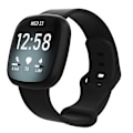 Miniatyrbillede 1 af 5: Til Fitbit Versa 3 / Sense silikone urrem Black