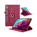 Miniatyrbild 1 av 3: Skyddsfodral för Lenovo Tab P12 12.7 tum 2023, 360 graders rotation Röd