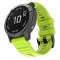 Miniatyrbilde 2 av 4: For Garmin Fenix ​​7x / 6x 26mm Smart Watch Quick Release Silicon Watch Band Lime Color