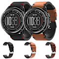 Miniatyrbillede 3 af 5: Til Garmin Fenix ​​3 26mm læder sutur stålspænde urbånd Coffee