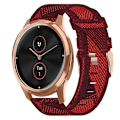 Miniatyrbillede 1 af 5: Til Garminmove Luxe 20 mm nylonvævet urrem Red