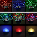 Miniatyrbild 4 av 5: Stjärnhimmel nattlampa projektorljus 4 D-lampa 8 ljusfärger färgväxlande USB 360 graders dekorativ rosa