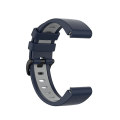 Miniatyrbilde 4 av 5: For Garmin Fenix ​​6s tofarget silikonklokkerem Midnight Blue Gray