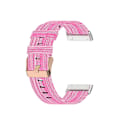 Miniatyrbild 2 av 5: Universal Nylonvävd Canvas Klockarmband VCU för Fitbit Versa 4 / Sense 2 Pink