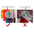 Pikkukuva 5 / 5: Hatut Käsintehty todella suuri hiuspallo turkishousu soljella Fox fur red b