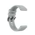 Miniatyrbilde 2 av 5: For Garmin Fenix ​​7 / Epix 22 mm ensfarget silikon hurtigutløser klokkerem Gray
