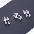 Miniatyrbillede 3 af 4: 100 sæt Plastic Øreringe Indlæg Ryg Hypoallergene klare Ear Stud Øreringe