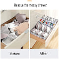 Pikkukuva 4 / 4: Alusvaatteet Organizer Set -taitettava Alusvaatteet Drawer Organizer White 11 grid