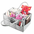 Miniatyrbilde 4 av 5: Baby Bleie Organizer Caddy Filt Endring Bleie Barn Oppbevaring Bæreveske Grå