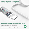 Miniatyrbillede 5 af 5: 2 i 1 Iphone og Iwatch oplader , Iwatch ladekabel magnetisk trådløs 3,3 fod