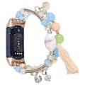 Miniatyrbild 1 av 4: För Fitbit Charge 5 Round Bead Chain Watch Band Pink