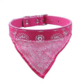 Pikkukuva 1 / 5: Säädettävä lemmikkieläinten bandana kaulahuivi koiran sylkipyyhe puuvillainen koiran tarvikkeet painatus kolmioside Pink