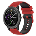 Miniatyrbillede 1 af 5: Til Garmin Vivomove 3 20 mm ternet tofarvet silikone urrem Red-Black