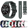 Miniatyrbild 3 av 4: För Garmin Fenix ​​7s Sapphire Solar 22mm silikon watch i två färger White-Black