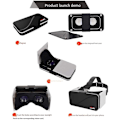 Miniatyrbillede 4 af 5: Mini Virtual Reality Briller Foldeligt Vr Headset til Smartphone