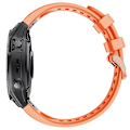 Miniatyrbilde 4 av 4: For Garmin Fenix ​​7s Silikon Rose Gold Spenne Klokkebånd Orange