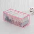 Pikkukuva 1 / 5: Alusvaatteet Organizer Set -taitettava Alusvaatteet Drawer Organizer Pink 7 grid