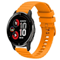 Miniatyrbillede 1 af 5: Til Garmin Venu 2 Plus 20 mm Wavy Dot Pattern Solid Color Silicone Watch Band Yellow