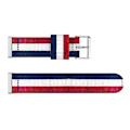 Miniatyrbild 2 av 5: För Fitbit Versa 3 Nylon Watch Band Red White Blue