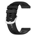 Miniatyrbillede 2 af 5: Til Garmin Forerunner255s 18mm Cross Textured Silicone Watch Band Black
