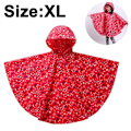 Miniatyrbillede 1 af 5: Letvægts Børns Regn Poncho Jakke Vandtæt Ydertøj Regnfrakke Red XL