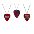 Miniatyrbillede 1 af 2: Hellfire Club Stranger Things Eddie Munsonred Guitar Pick Plectrum Ball Halskæde C