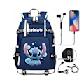 Miniatyrbilde 1 av 4: Lilo og Stitch Skolesekker Kapasitet Ryggsekker Gutter Jenter Usb Lading Reise Stor Bærbar PC Studenter Skolesekk Bagpack photo color1