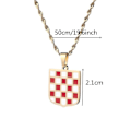 Pikkukuva 3 / 4: Kroatian lipun riipus kaulakoru naisille Kroatialainen koru Pure Gold Color