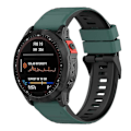 Miniatyrbild 4 av 5: För Garmin Fenix 7 22mm Tvåfärgad Silikonklocka STMZ Olive Green Black