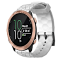 Pikkukuva 1 / 5: Garmin Forerunner 645 Music 20 mm jalkapallokuvioitu yksivärinen watch White