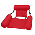 Miniatyrbild 1 av 4: Uppblåsbara madrasser Vatten Simbassäng Tillbehör Hängmatta Loungestolar Pool Float Vattensportleksaker Flytmatta Poolleksaker Red