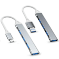 Pikkukuva 1 / 5: USB C HUB USB 3.0 HUB Type C 4 Portin monitoimijakaja-adapteri OTG Macbook HUB Pro 13 15 Air Mi Pro HUAWEI-tietokoneen lisävarusteisiin Type-C Sliver