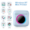 Miniatyrbillede 3 af 5: Bærbar Fotoprynter med 7 Ruller Printpapir, Mini Blækfri Printer til iOS og Android