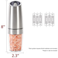 Miniatyrbilde 5 av 5: Elektrisk tyngdekraftspepperkvern - automatisk pepperkvern 2 pcs