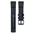 Miniatyrbilde 5 av 5: Klokkebånd i lerret og lær for Garmin Fenix5 Plus, håndleddsremstørrelse: 150+110 mm Blue