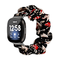 Pikkukuva 1 / 5: Fitbit Versa 4 / Sense 2 universal hiusrenkaaseen watch rannekkeelle Black Floral