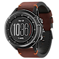 Miniatyrbillede 1 af 5: Til Garmin Fenix ​​3 26mm læder sutur stålspænde urbånd Coffee