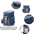 Miniatyrbillede 2 af 3: Holdbar kæledyrsrygsæk Åndbar Komfortabel Strap Puppy Cat-bæretaske blue