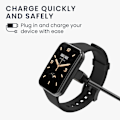 Miniatyrbillede 2 af 5: Oplader til Xiaomi Mi Band 7 Pro/Poco Watch Etui (Sort)
