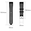 Pikkukuva 3 / 4: Fitbit Versa / Versa 2 / Versa Lite 20 mm hengittävä watch White