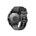 Miniatyrbillede 1 af 3: Rem til Garmin Fenix 7X 26Mm To-farvet Glat Stof Hurtigudløselig Silikone Urrem Sort Grå